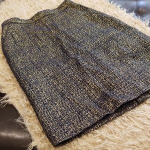 Gold and black pencil skirt